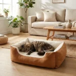 Soft Plush Raised-Side Cat Bed - Image 6