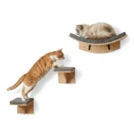 Modular Cat Wall Lounger Set for Climbing and Relaxation