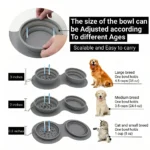 2-in-1 Collapsible Slow Feeder Travel Bowl - Image 2