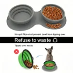 2-in-1 Collapsible Slow Feeder Travel Bowl - Image 3