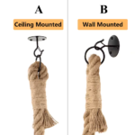 Phodan Cat Sisal Climbing Rope — Ceiling-Mounted, 9.8 ft, for Modern Cat Walls - Image 4